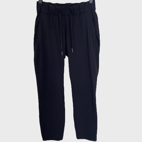 Lululemon On The Fly Pants Black Women's Size 2 Athletic Relaxed Fit Ankle 7/8 - Picture 1 of 9